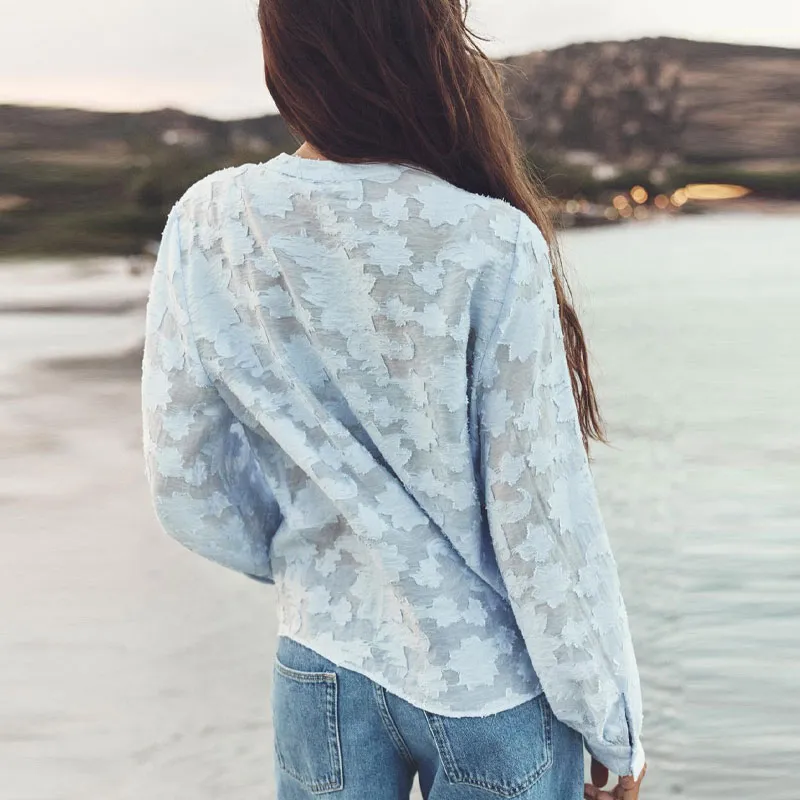 ZARA Shirts Women's Sky Blue-3