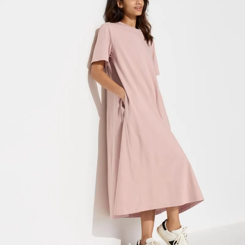 UNIQLO Short-Sleeved Dresses Women's Pink-1