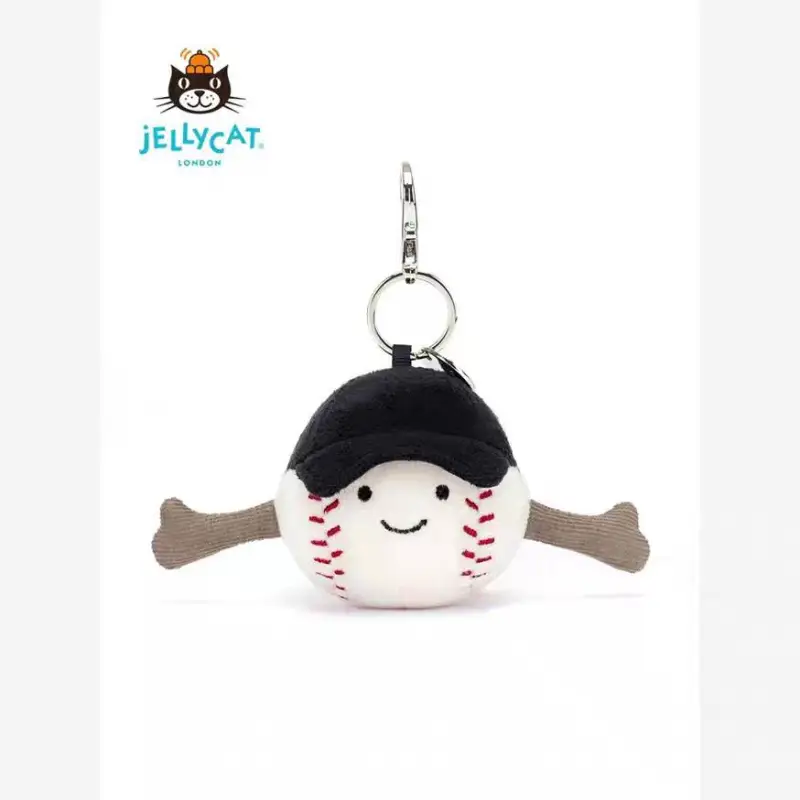 JELLYCAT Fun Sports Collection Baseball Dolls Plush Pendant 12cm High-5