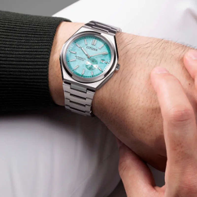 CITIZEN Mechanical Watch Series Automatic Mechanical Movement Titanium Strap Watch Men's Watches Green Dial-5