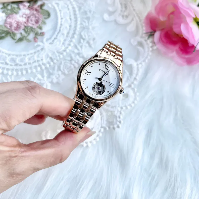 CITIZEN Automatic Mechanical Movement Stainless Steel Strap Watch Women's Watch Gold Dial PR1043 80P-4