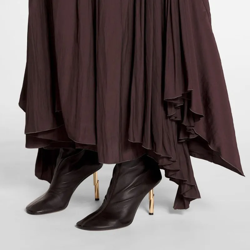 Lanvin Sequence 95mm Leather Ankle Boots-3
