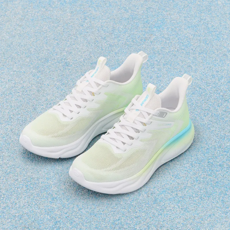 QIAODAN Polysoft Slip Resistant Low Top Casual Running Shoes Men's White Blue-2