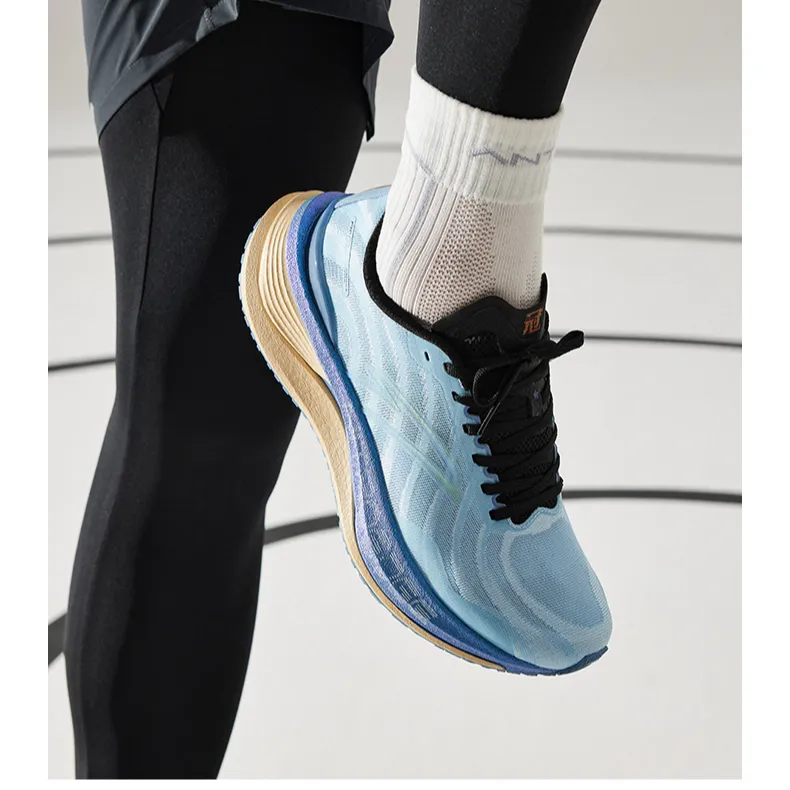 Anta Champion 3rd Gen PRO Anti Slip Wear Resistant Low Top Nitrogen Technology Sprint Running Shoes Men's Blue Black-2