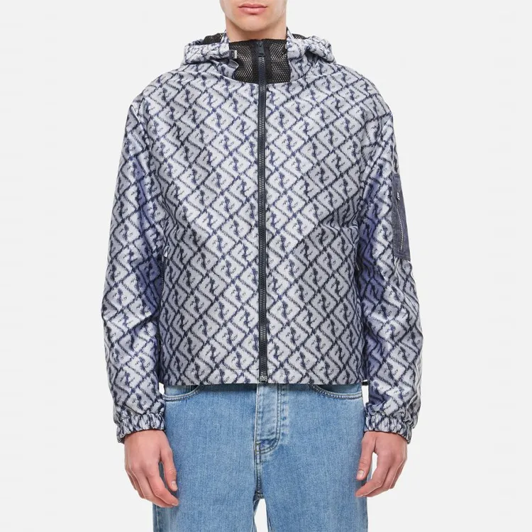 FENDI Jackets Men Silver Blue 56 - POIZON