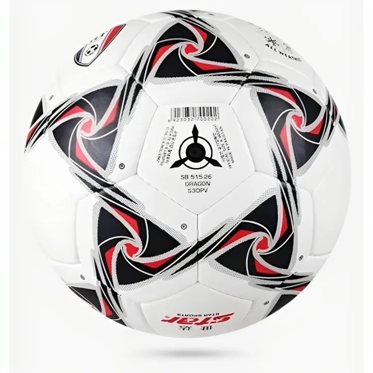 Star Size 3 Soccer PU Hand-Stitched Soccer Ball Kids' White Black Red-1