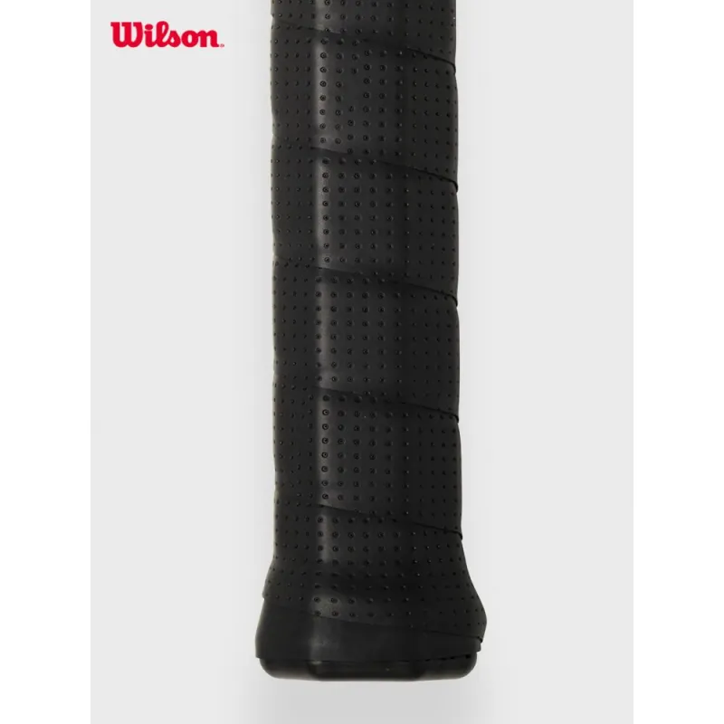 Wilson Tennis Accessory, Grip Leather Moisture Wicking Type Polyurethane Nonwoven 1 Pack White, Black-3