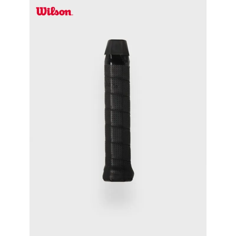 Wilson Tennis Accessory, Grip Leather Moisture Wicking Type Polyurethane Nonwoven 1 Pack White, Black-2