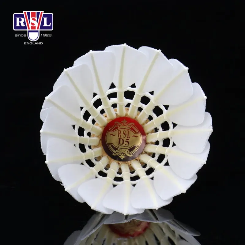 RSL Goose Feather Shuttlecock 12 Pack Goose Feather Match Ball Shuttlecocks-5