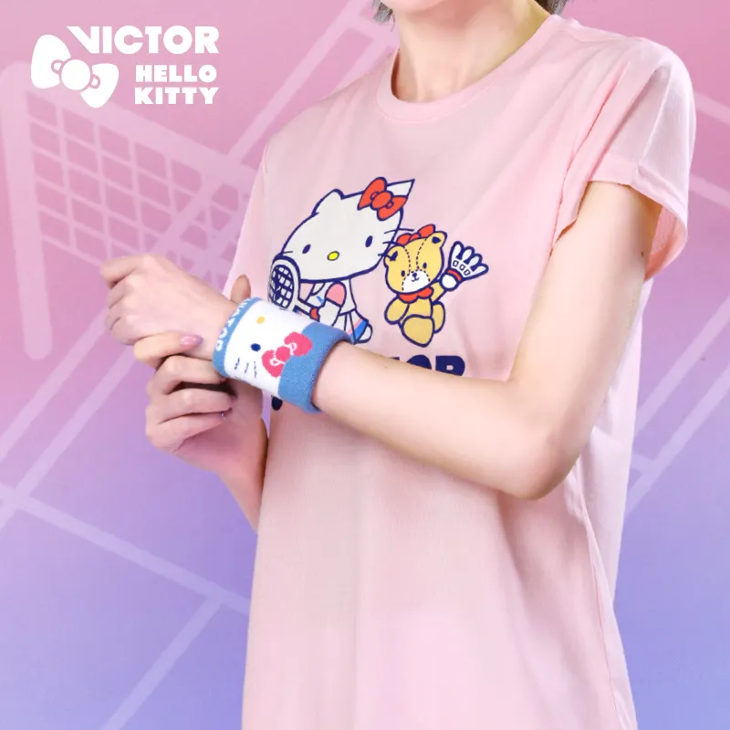 VICTOR x Hello Kitty Badminton Wristbands Breathable Cotton Polyester-5
