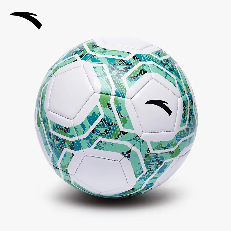 Anta Size 5 Soccer PVC Machine Stitched Soccer Ball Unisex Green-3