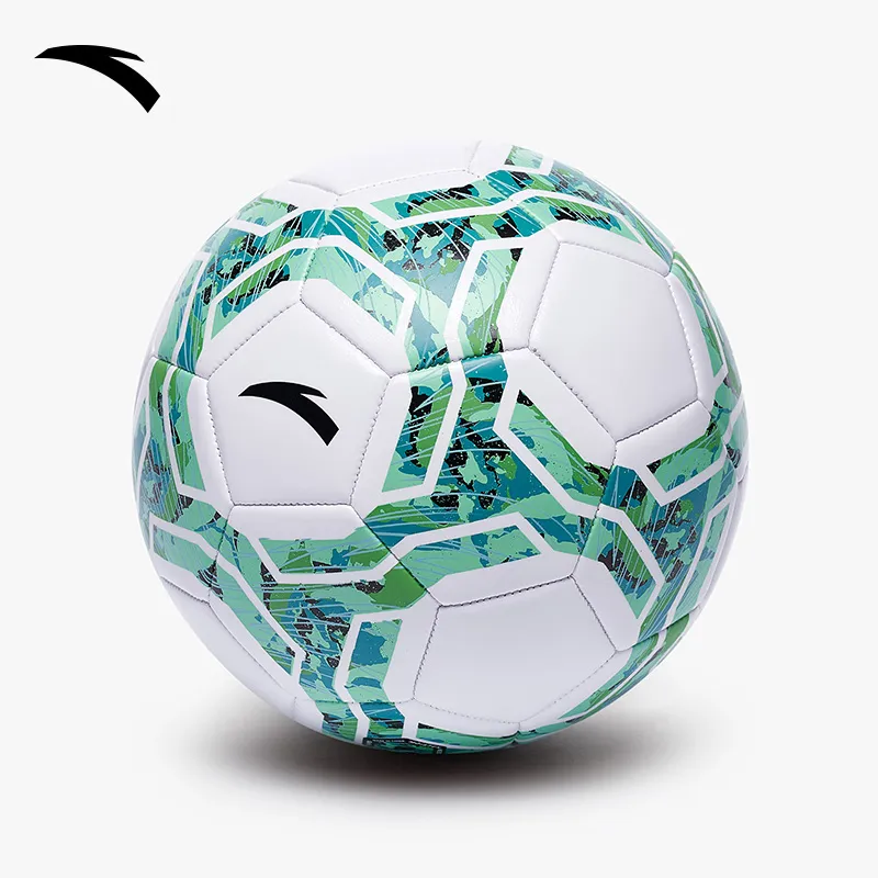 Anta Size 5 Soccer PVC Machine Stitched Soccer Ball Unisex Green-4