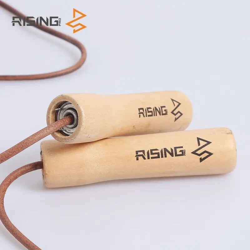 Ruisi Fitness Training Non Countable Jump Ropes Adults Cow Leather, Wooden 2.8m-3