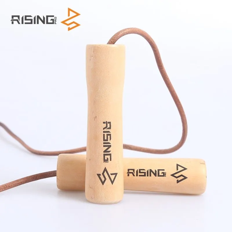 Ruisi Fitness Training Non Countable Jump Ropes Adults Cow Leather, Wooden 2.8m-2