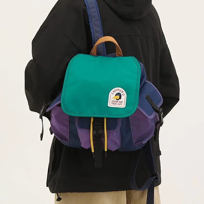 Cloud Factory Polyamide Backpack Regular Unisex Light Gray/Black/Dark Blue-6