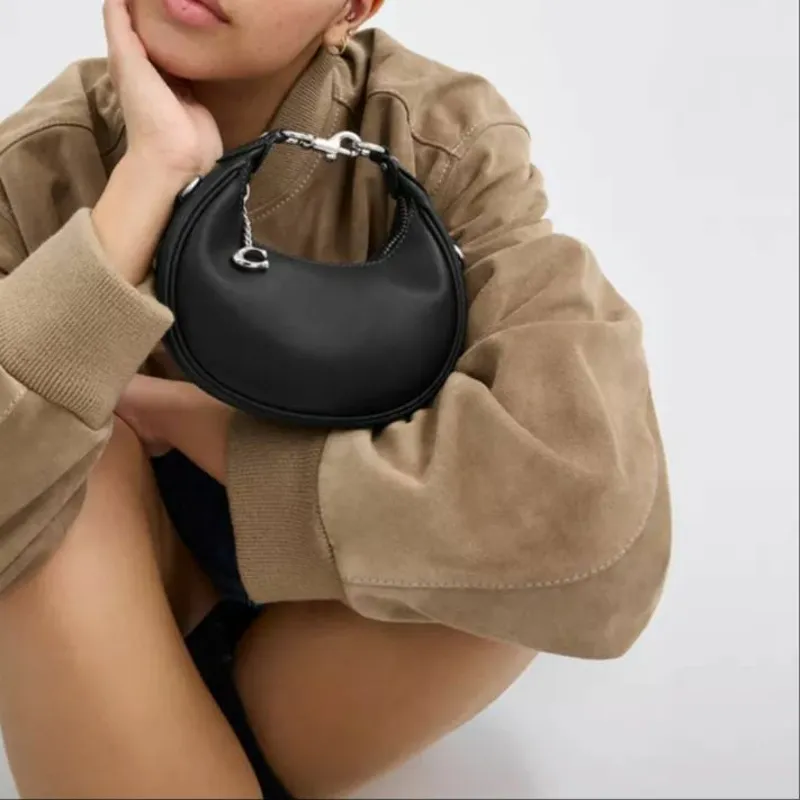 COACH JONIE Cow Leather Shoulder Bag Crossbody Bag Handbag Mini Women's Black-7