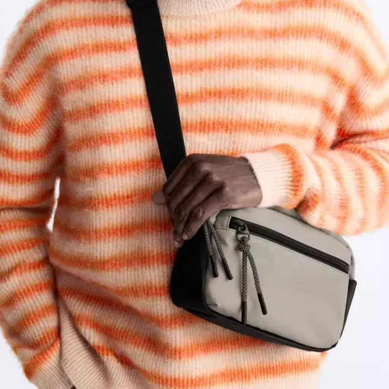 ZARA PU Shoulder Bag Crossbody Bag Men's Pearl Gray-2
