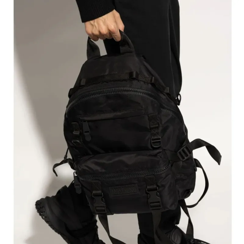 MOSCHINO Polyamide Backpack Men's Black-3