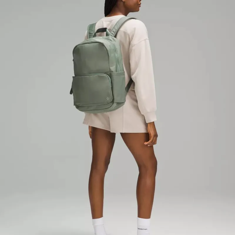 Lululemon Everywhere Nylon Backpack Regular Unisex Gray Eucalyptus-3
