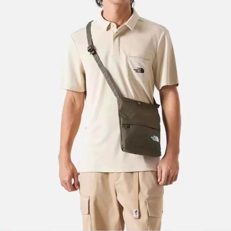 THE NORTH FACE Nylon Crossbody Bag, Shoulder Bag Regular Unisex Gray Brown Green-4