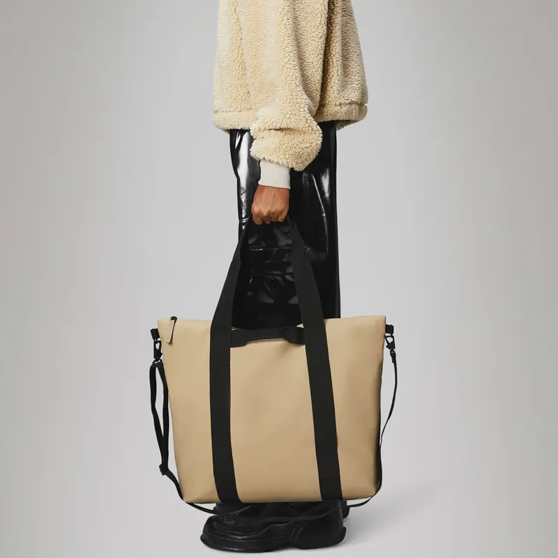 Rains Polyester Tote Bag Shopping Bag Shoulder Bag Crossbody Bag Handbag Regular Unisex Sand-2