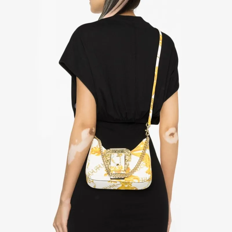 VERSACE JEANS COUTURE Artificial Leather Shoulder Bag Women's White-3