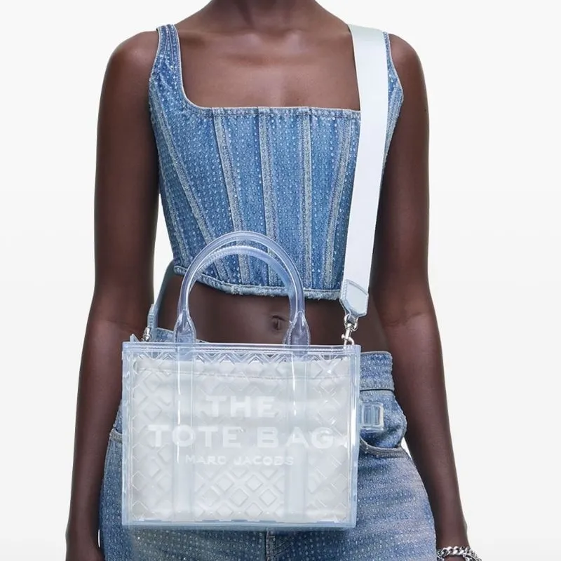 MARC JACOBS PVC Shoulder Bag Crossbody Bag Handbag Small Size Unisex White-3