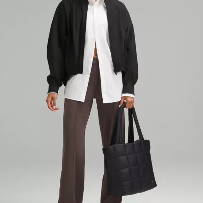 Lululemon Nylon Tote Bag, Shopping Bag, Handbag Regular Women's Black-3