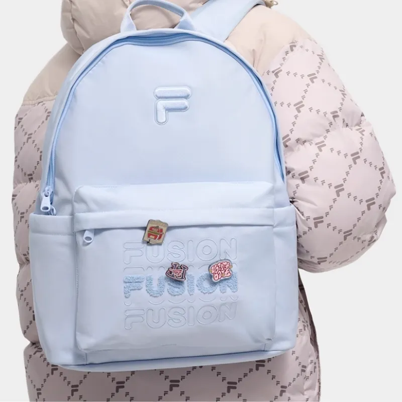 FILA FUSION Fabric Backpack Extra Small Unisex Light White Blue-4