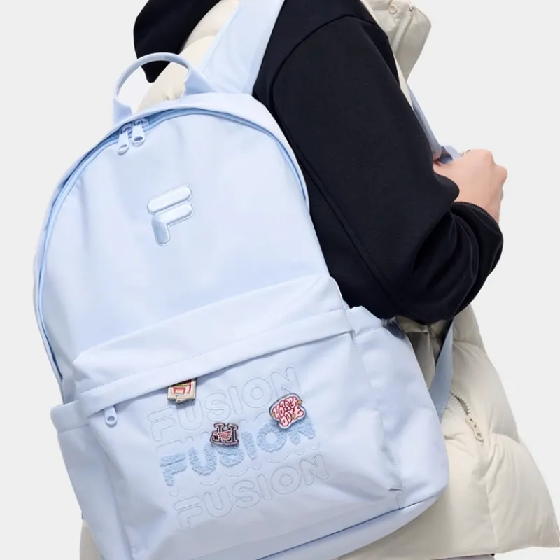 FILA FUSION Fabric Backpack Extra Small Unisex Light White Blue-5
