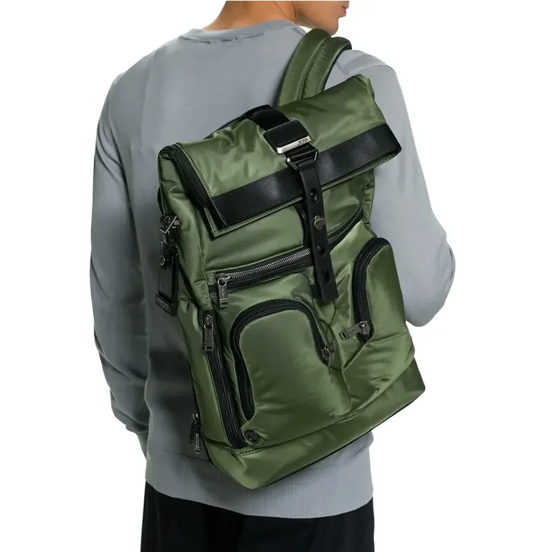 TUMI Alpha Bravo Nylon Backpack Regular Men's Forest Green-3