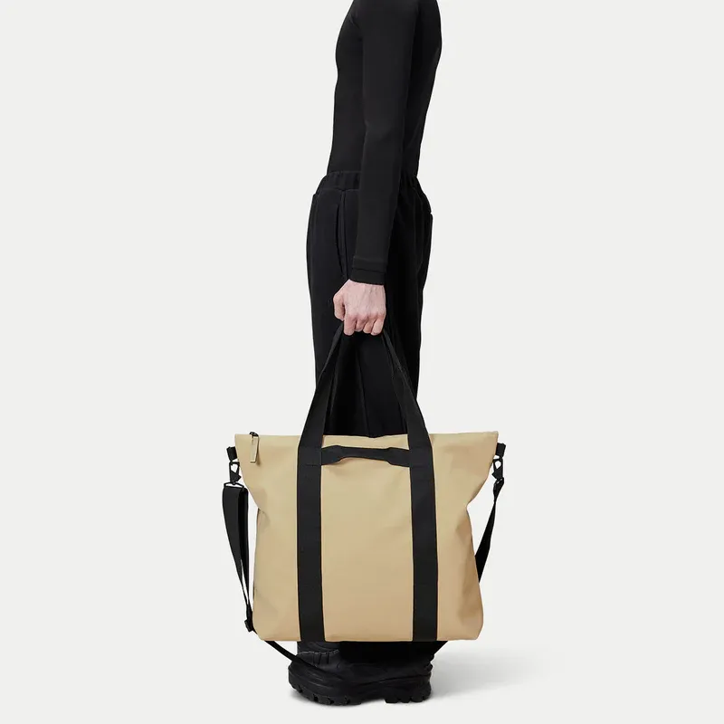 Rains Polyester Tote Bag Shopping Bag Shoulder Bag Crossbody Bag Handbag Regular Unisex Sand-3