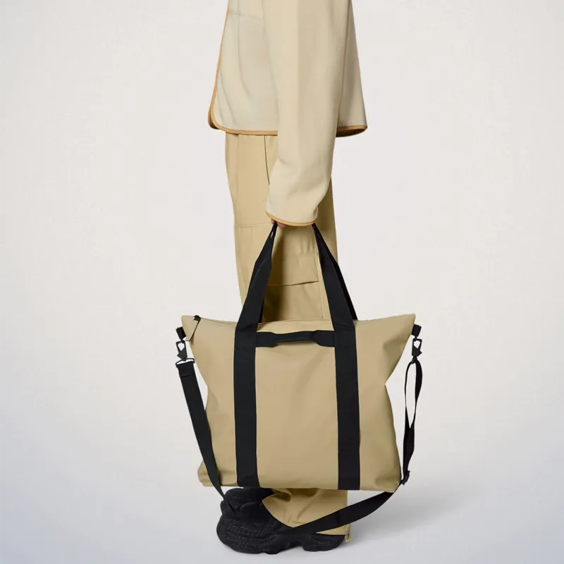 Rains Polyester Tote Bag Shopping Bag Shoulder Bag Crossbody Bag Handbag Regular Unisex Sand-4