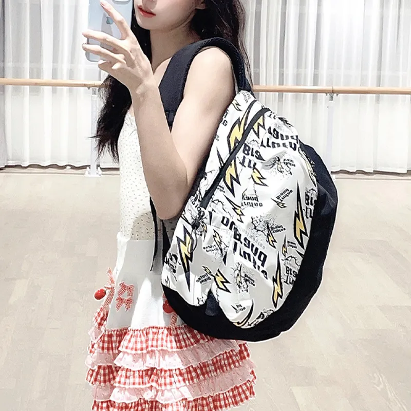 BETTERSAY Nylon Backpack Regular Unisex White Red Green Blue-1