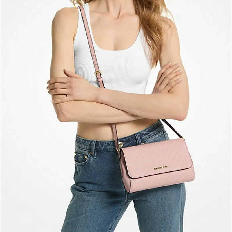 MICHAEL KORS Leather Crossbody Bag Shoulder Bag Medium Size Women's Blush Pink-3