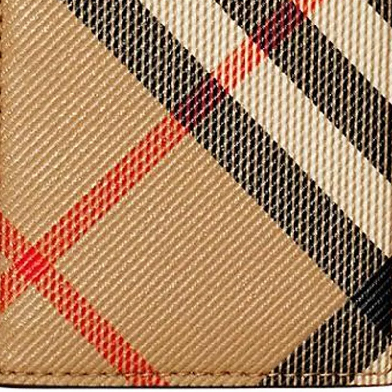 Burberry Polyurethane Card Holder Men's Sand-4