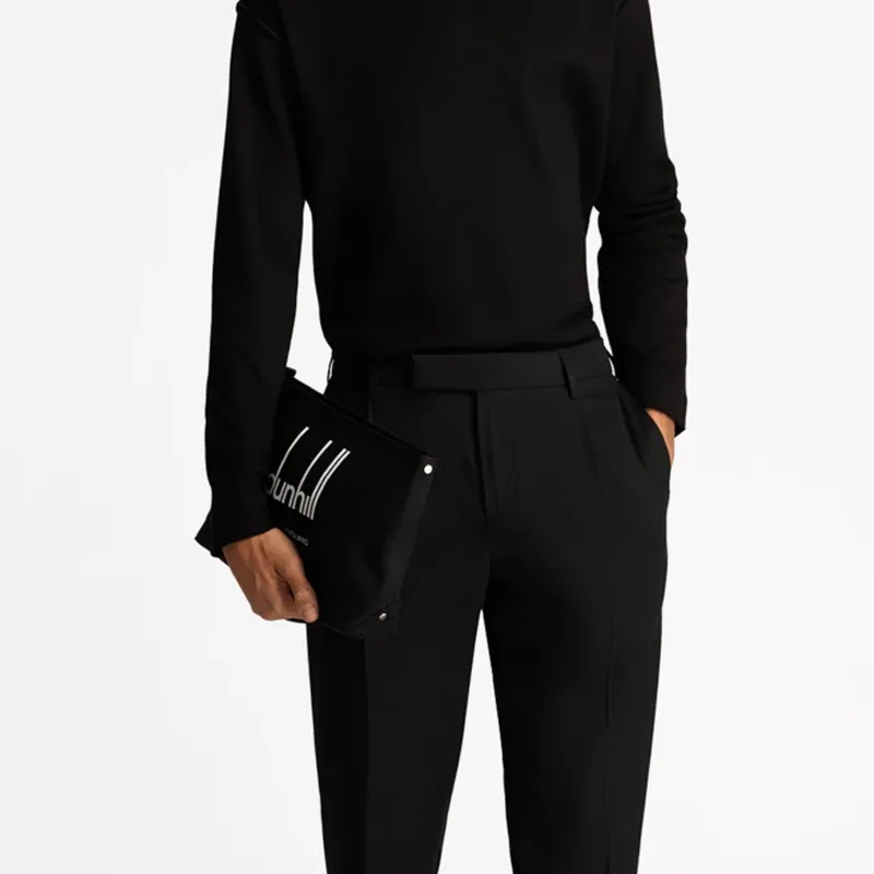 Dunhill Canvas Bag Clutch Men's Black-2