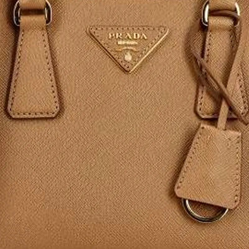 PRADA Cow Leather Tote Bag Shopping Bag Shoulder Bag Handbag Women's Brown-4