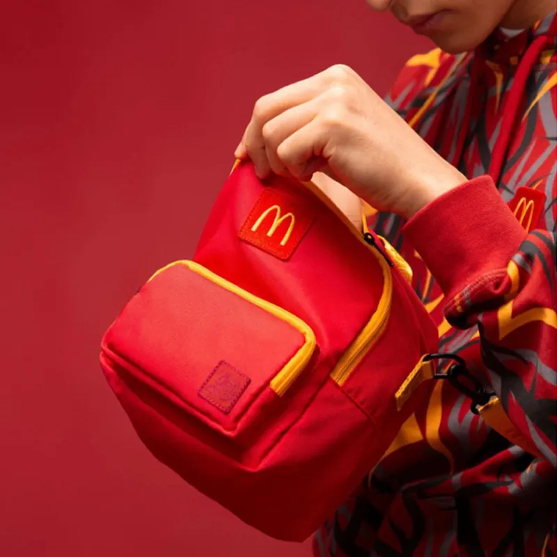 CLOT McDonald's, Limited Collaboration Polyester Shoulder Bag, Crossbody Bag Trumpets Unisex Red-2