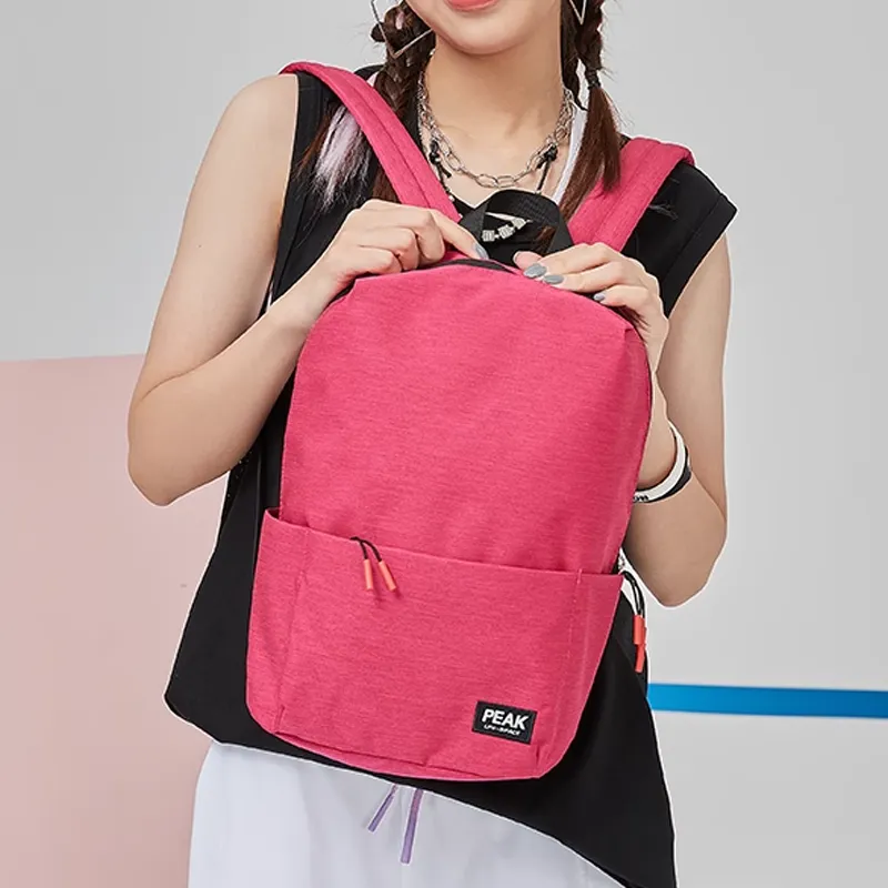 PEAK Fabric Backpack Regular Unisex Rose Red-3