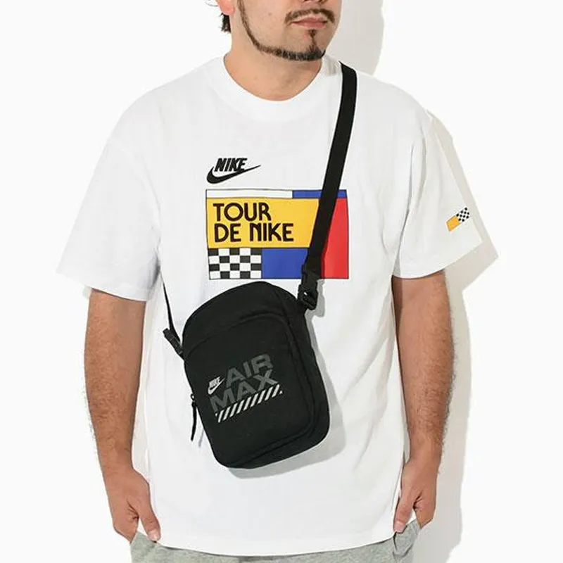 Nike Polyester Shoulder Bag, Crossbody Bag Regular Unisex Black-3
