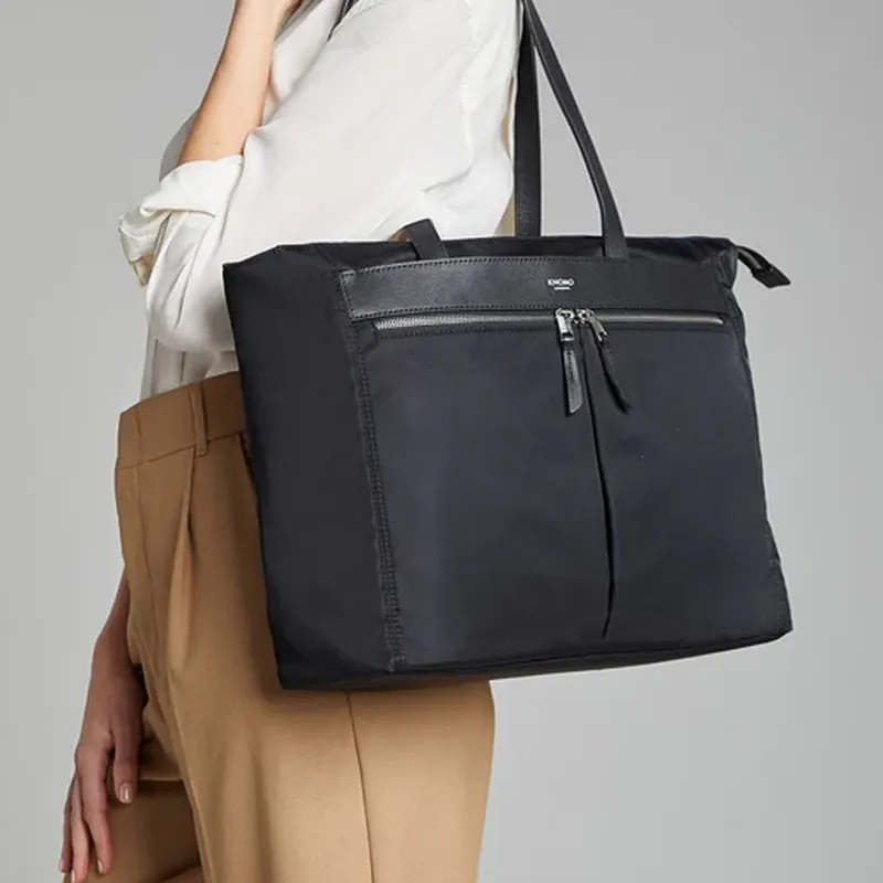 KNOMO Nylon Laptop Bag Handbag Regular Unisex Black-4