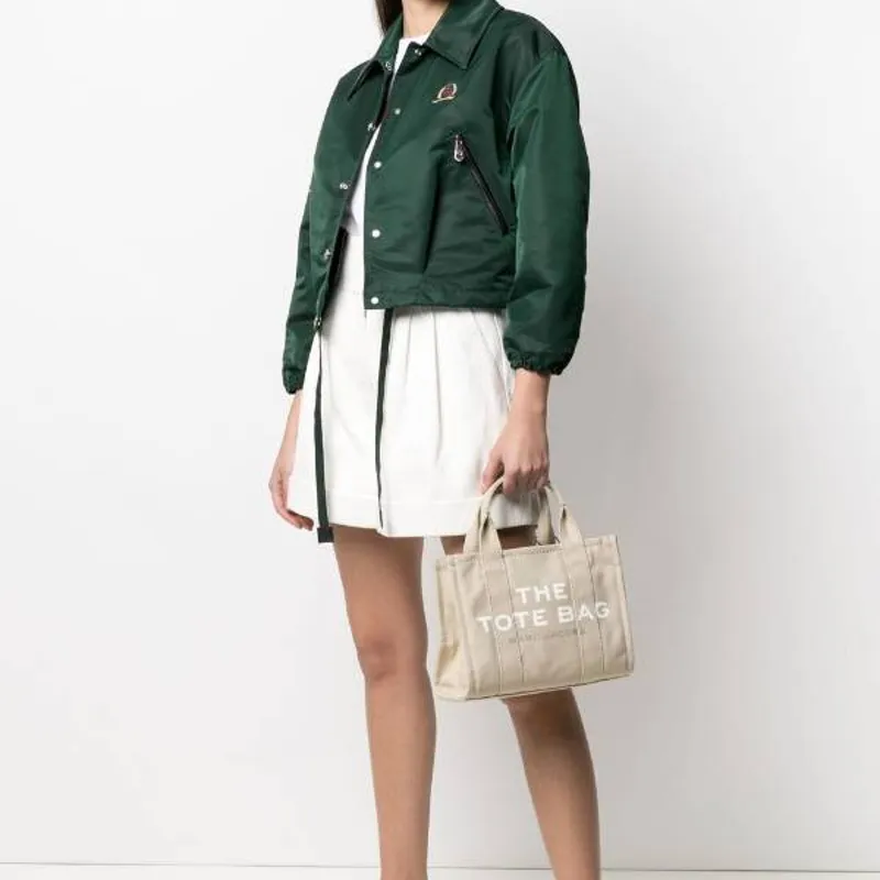 MARC JACOBS Cotton Tote Bag Shopping Bag Handbag Mini Women's Beige-4