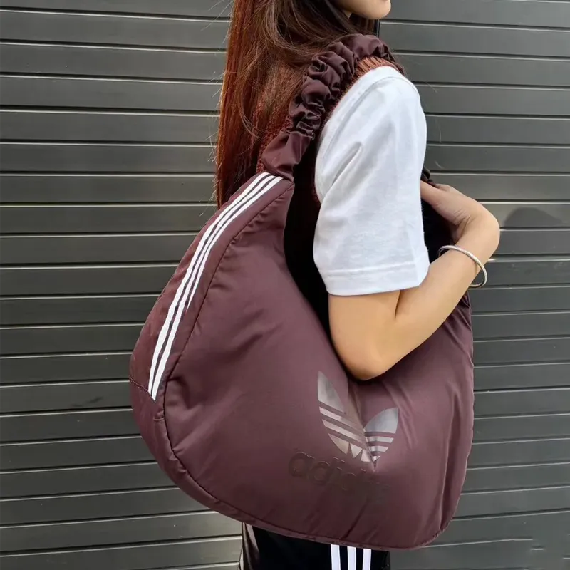 Adidas Originals Polyester One Shoulder Handbags Regular Unisex Dark Gray Brown-3