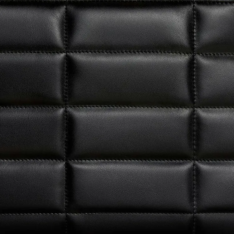 CELINE Calfskin Handbag Clutch Trumpets Women's Black-4