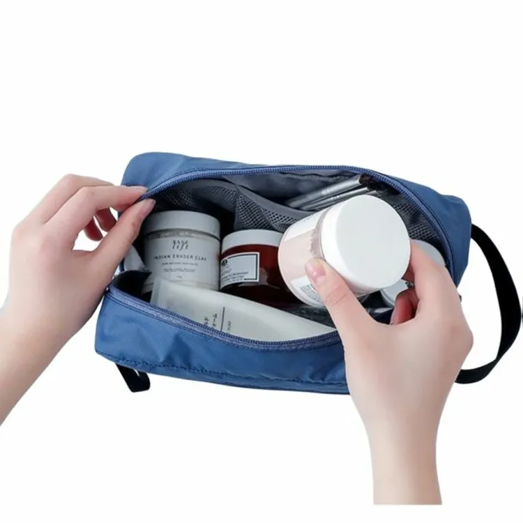 GOX Nylon Storage Bag Toiletry Bag Large Size Unisex Fukai Blue-5