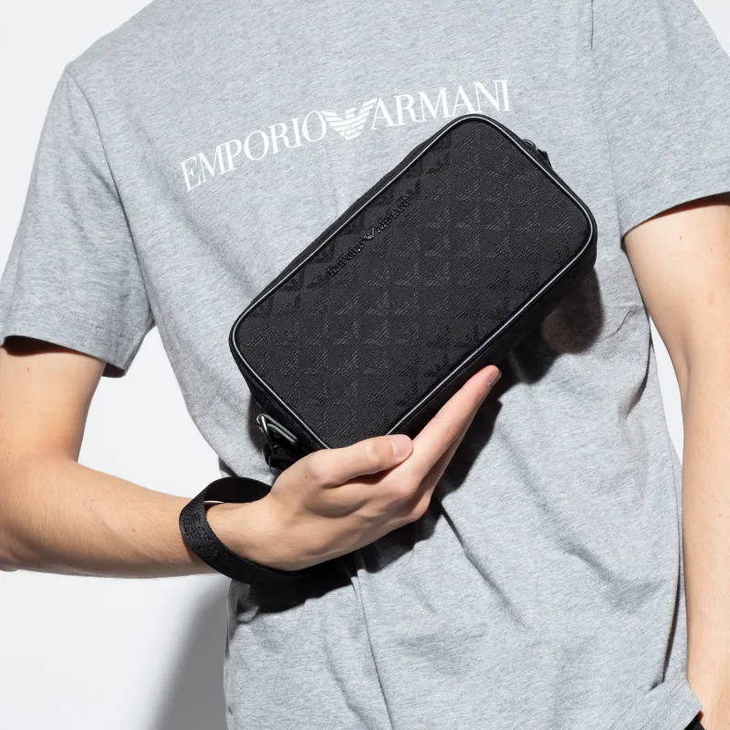 EMPORIO ARMANI Fabric Clutch Men's Black-5