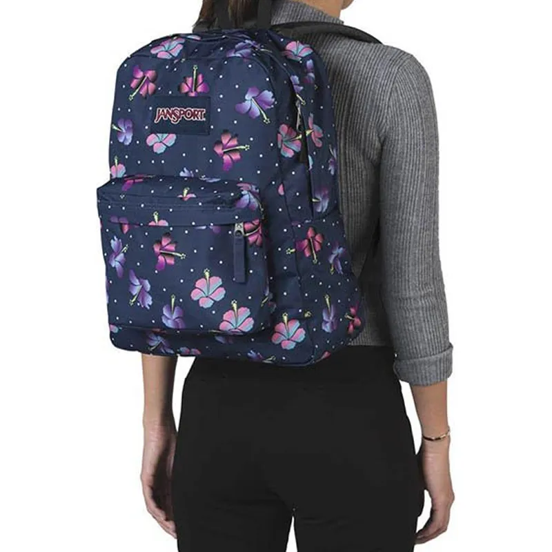 JanSport Polyester Backpack Medium Size Unisex Blue-2