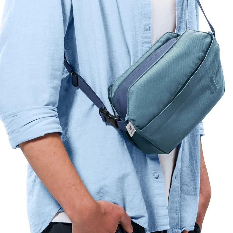 DEUTER Recycled Polyester One Shoulder Crossbody Fanny Pack Regular Unisex Ocean Blue-3