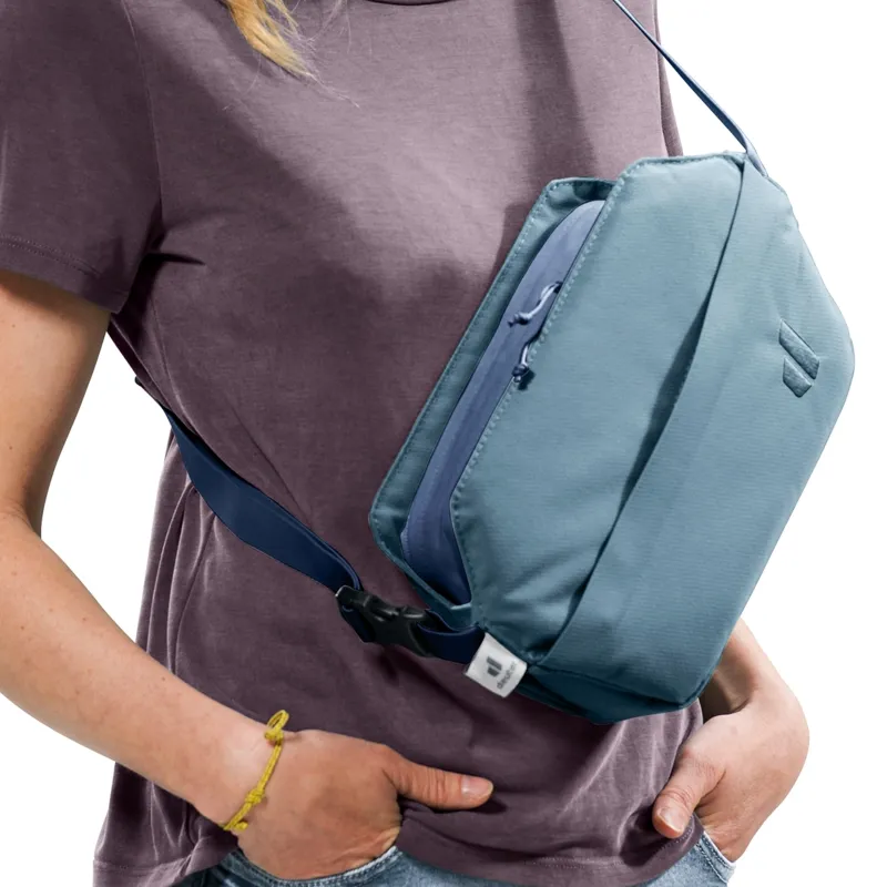 DEUTER Recycled Polyester One Shoulder Crossbody Fanny Pack Regular Unisex Ocean Blue-4